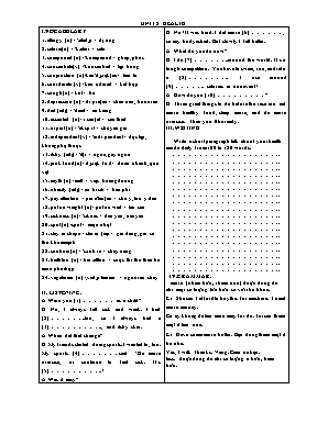 Ngữ pháp Tiếng Anh Khối 8 - Unit 2 Health